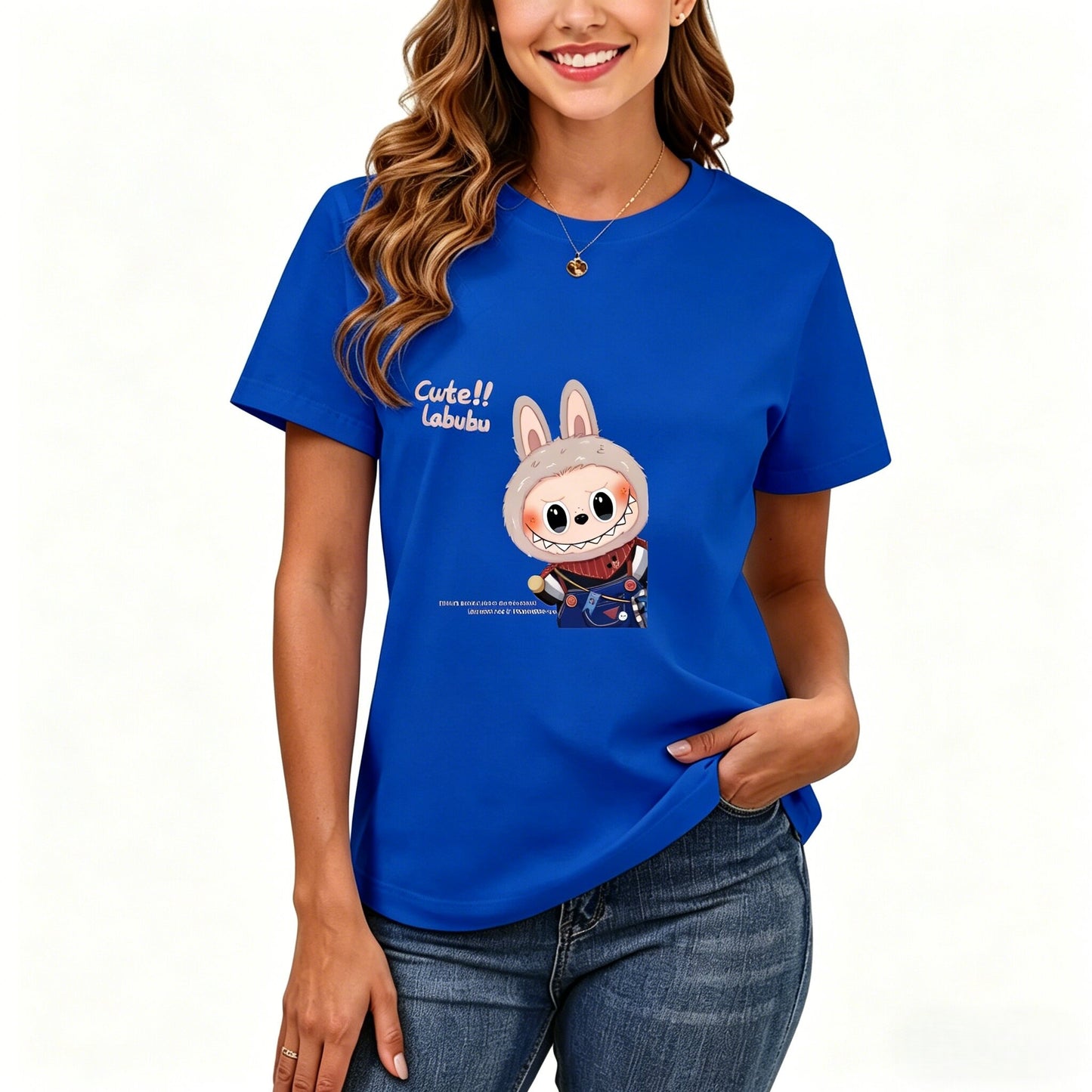 200GSM Women Premium Pure Cotton Graphic Print T Shirt Casual Crew Neck Short Sleeve Fashion Printed Ladies Daily Tops 113