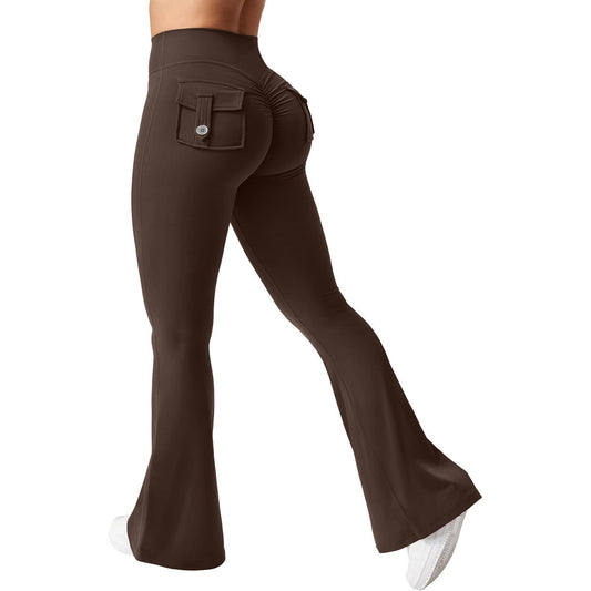 Women's High Waist A-Line Workout Leggings, Stretchy Fit Side Pocket Active Pants for Yoga Gym Daily Casual Wear