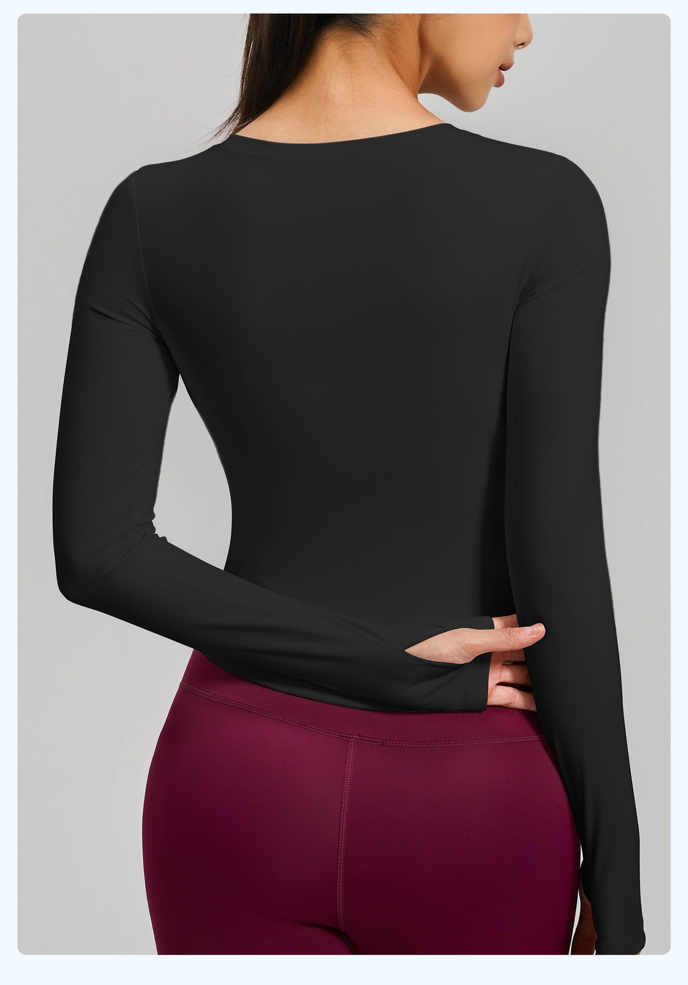 Women's New Long Sleeve Sports Top, Naked Feeling Slim Fit Running Shirt, Built-in Bra Yoga Workout Tee