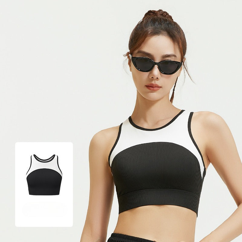 Women’s Yoga Tank Top with Integrated Contour Chest Pads, Breathable Athletic Top for Running Gym & Daily Fitness Workouts