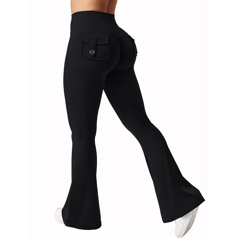 Women's high waist and body A-shaped - durable, abdominal and hip lift, with a pocket. For yoga, fitness and daily wear. Women's rest, women's yoga.