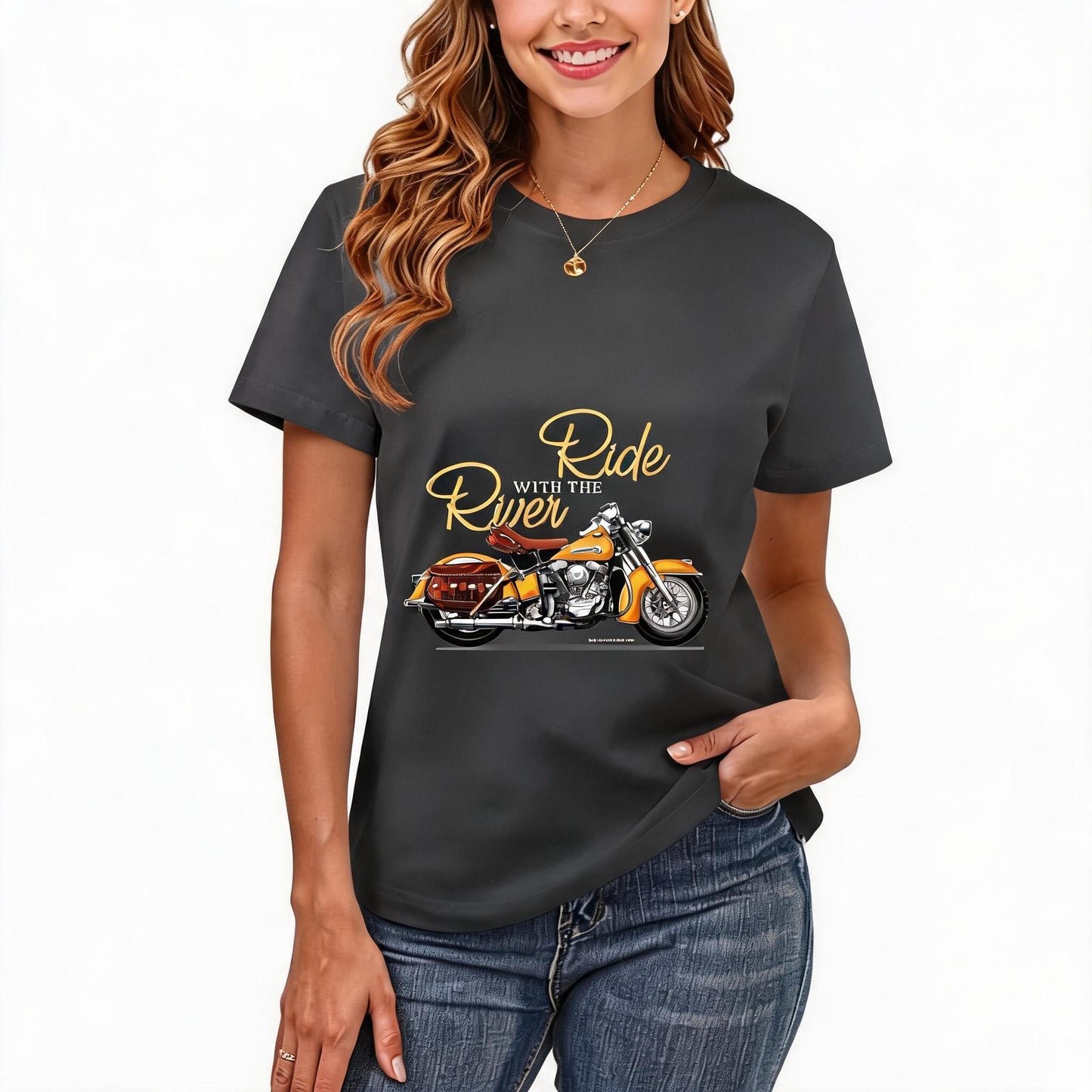 Women's Loose Fit Printed T-shirt | 200GSM Soft Breathable Cotton, Trendy Pattern for Daily & Outdoor Use 118