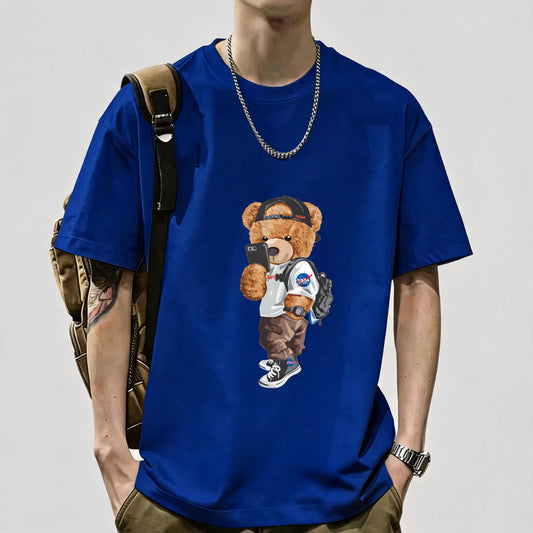 Unisex Casual Short Sleeve | 200GSM Heavyweight Cotton Printed Crew Neck T-shirt 069