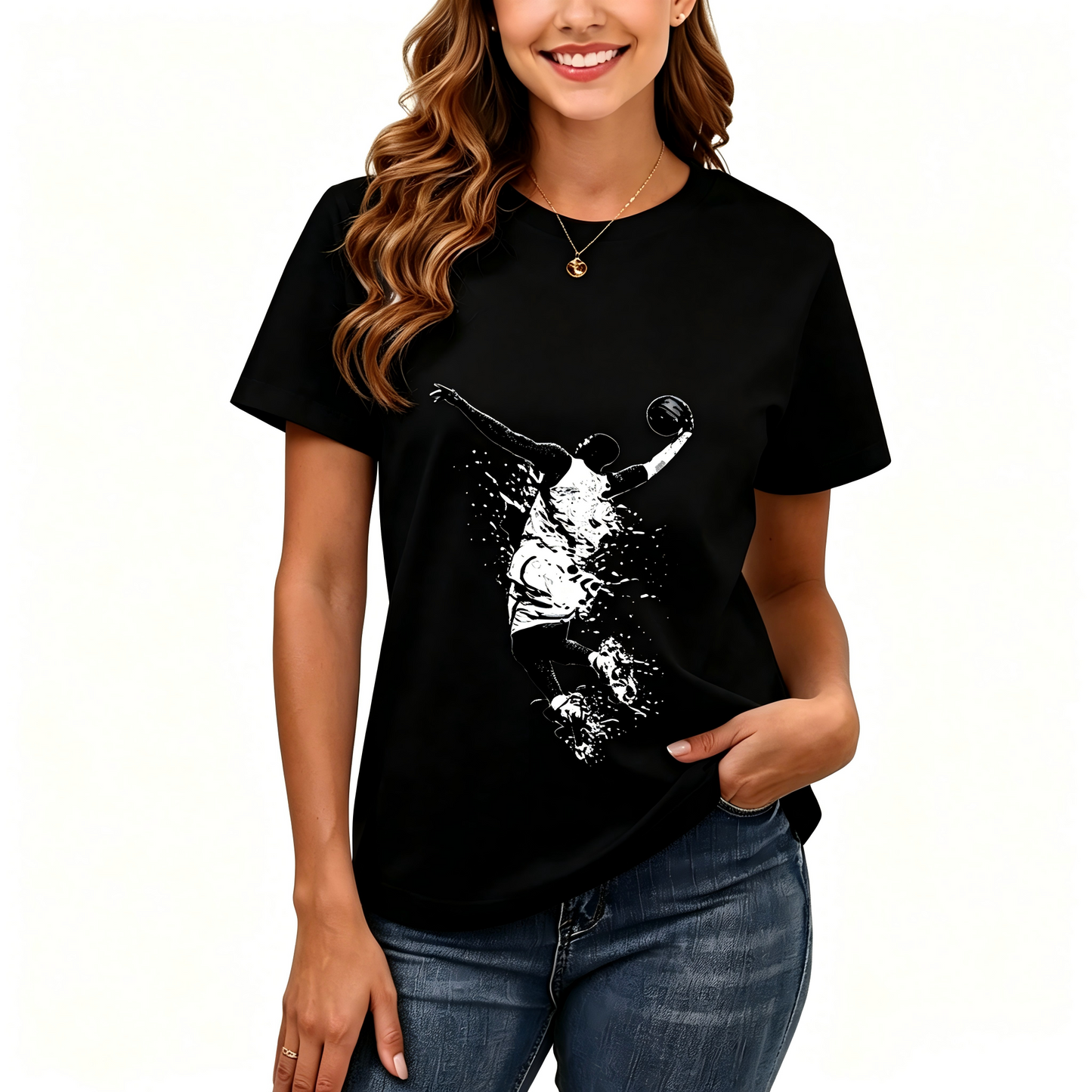 Women's Loose Fit Printed T-shirt | 200GSM Soft Breathable Cotton, Trendy Pattern for Daily & Outdoor Use 127