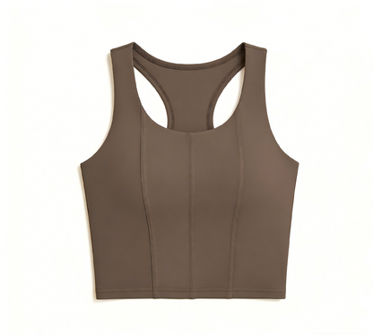 New High-Support Sports Bra, Shock-Absorbent Workout Top, Women's Compression Yoga Fitness Tank