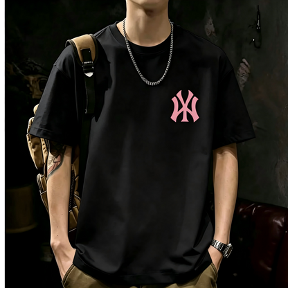 Unisex Casual Short Sleeve | 200GSM Heavyweight Cotton Printed Crew Neck Tee 073
