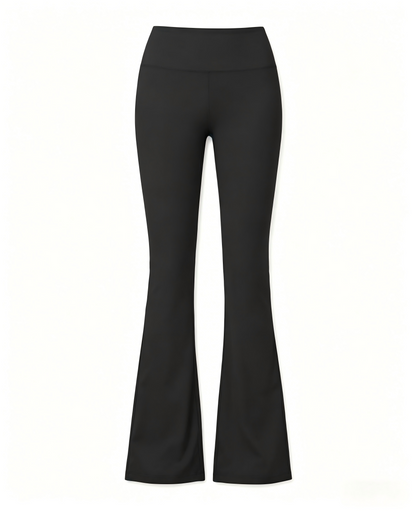 Women's High Elastic Flare Fitness Pants, High Waist Hip Lifting Tummy Control Slim Cloud-Feel Yoga Wide Leg Trousers