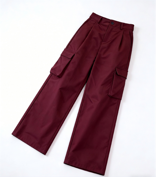 Women's multi-pocket cargo casual pants, spring and summer street style, loose pleated straight leg, versatile long pants, wide leg, casual and fashionable