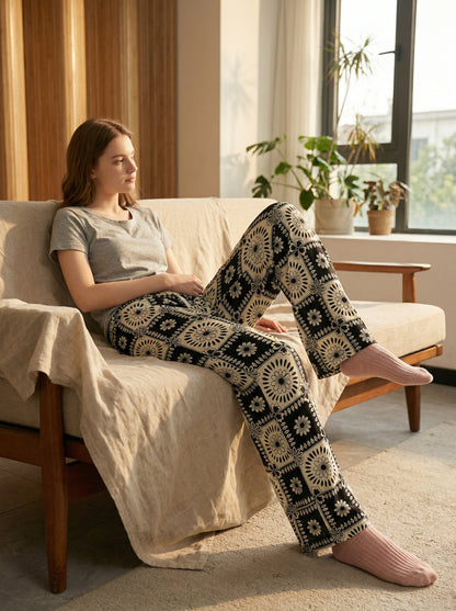 Unisex 3-Pack Loungewear Pants | Elastic Waist, Full Length, Loose Oversized Fit