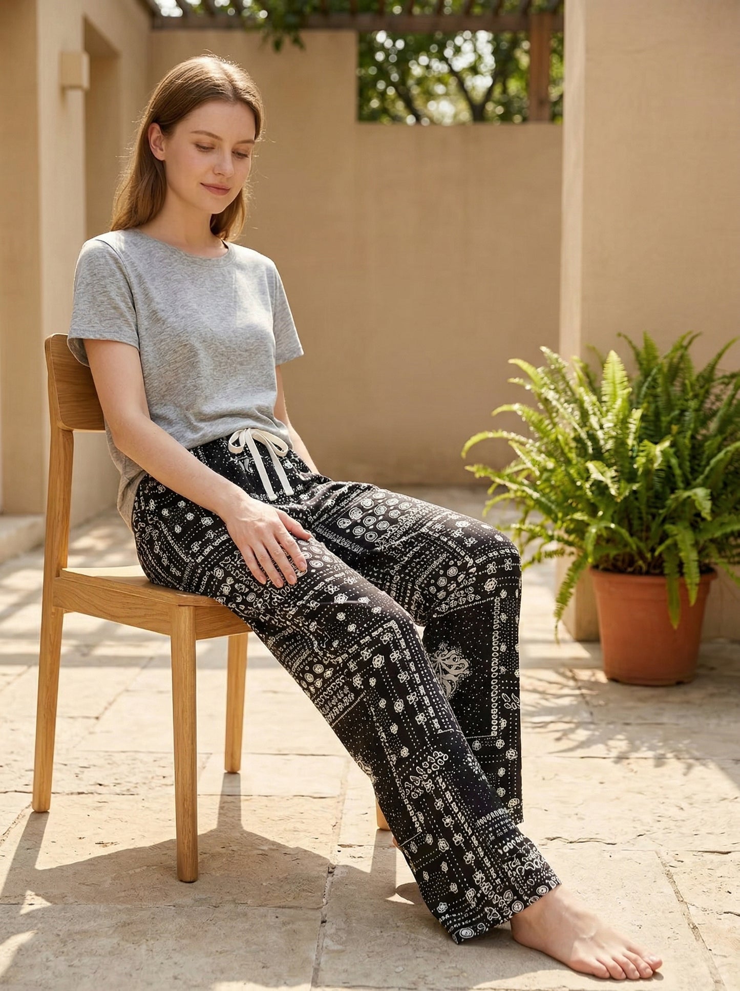 Unisex 3-Pack Loungewear Pants | Elastic Waist, Full Length, Loose Oversized Fit
