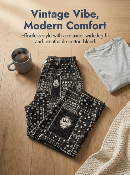 Unisex 3-Pack Loungewear Pants | Elastic Waist, Full Length, Loose Oversized Fit