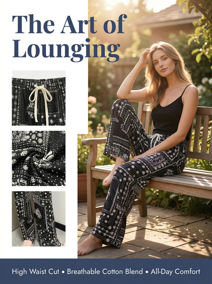 Unisex 3-Pack Loungewear Pants | Elastic Waist, Full Length, Loose Oversized Fit