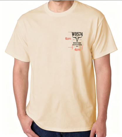 Men’s Custom Vintage Graphic Print Short Sleeve T-Shirt, Coffee Brown & Apricot Brown Retro Casual Basic Tee
