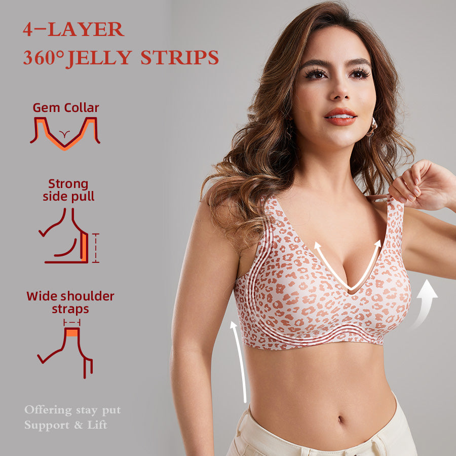 Wireless Deep V Bra for Women | Seamless Push Up T-Shirt Bra