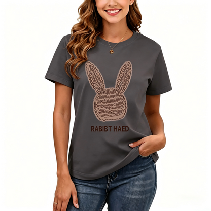 Women's Loose Fit Printed T-shirt | 200GSM Soft Breathable Cotton, Trendy Pattern for Daily & Outdoor Use 129