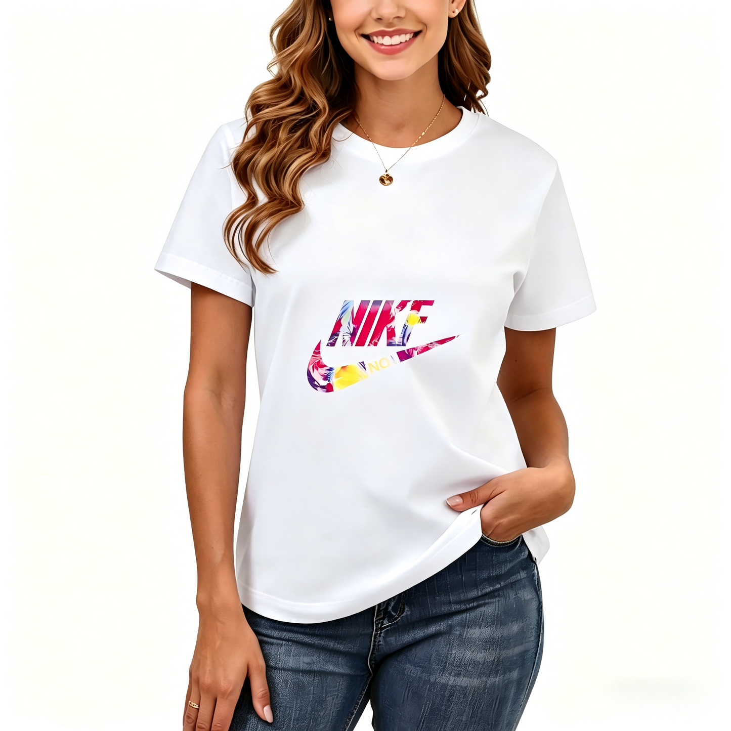 Women's Loose Fit Printed T-shirt | 200GSM Soft Breathable Cotton, Trendy Pattern for Daily & Outdoor Use 130