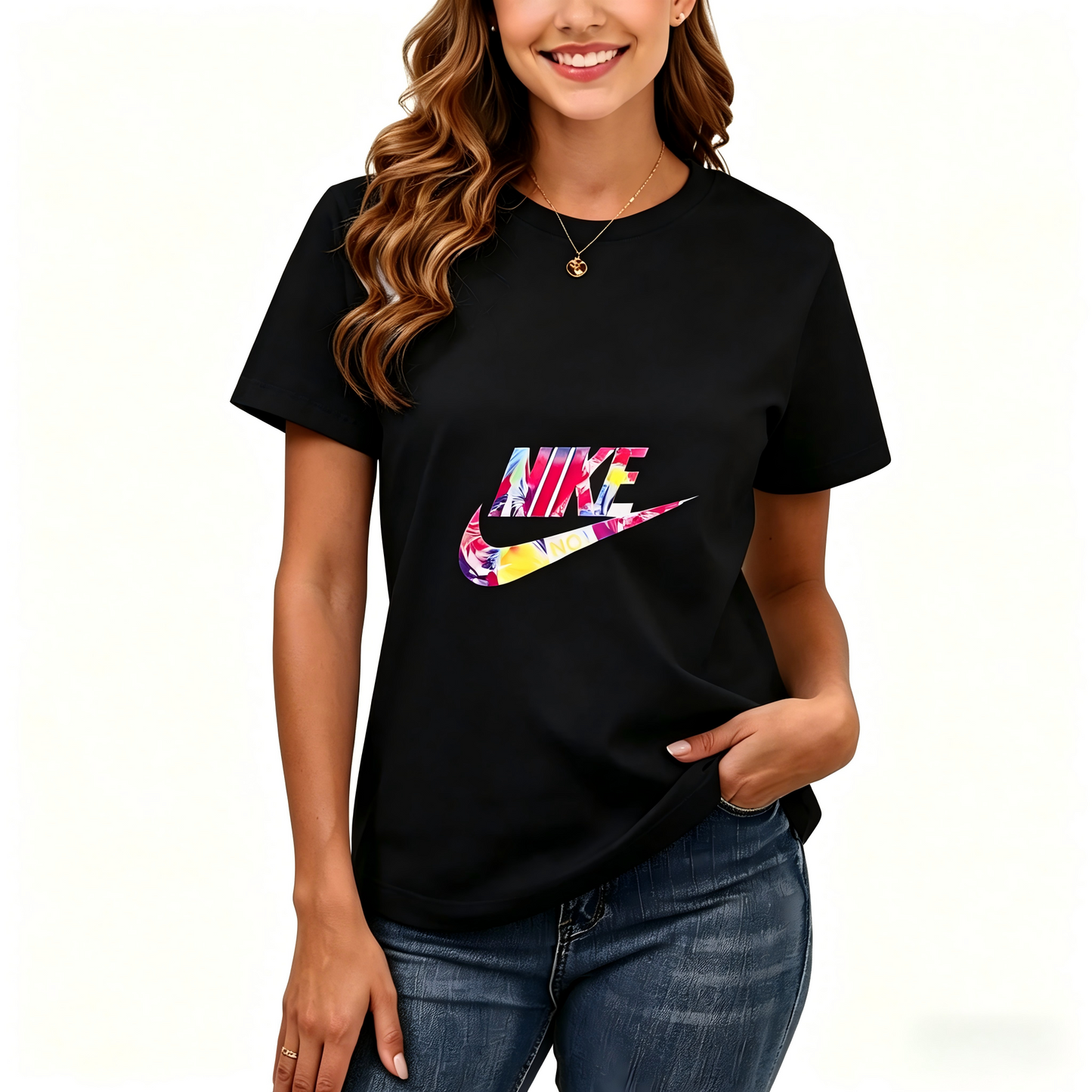 Women's Loose Fit Printed T-shirt | 200GSM Soft Breathable Cotton, Trendy Pattern for Daily & Outdoor Use 130