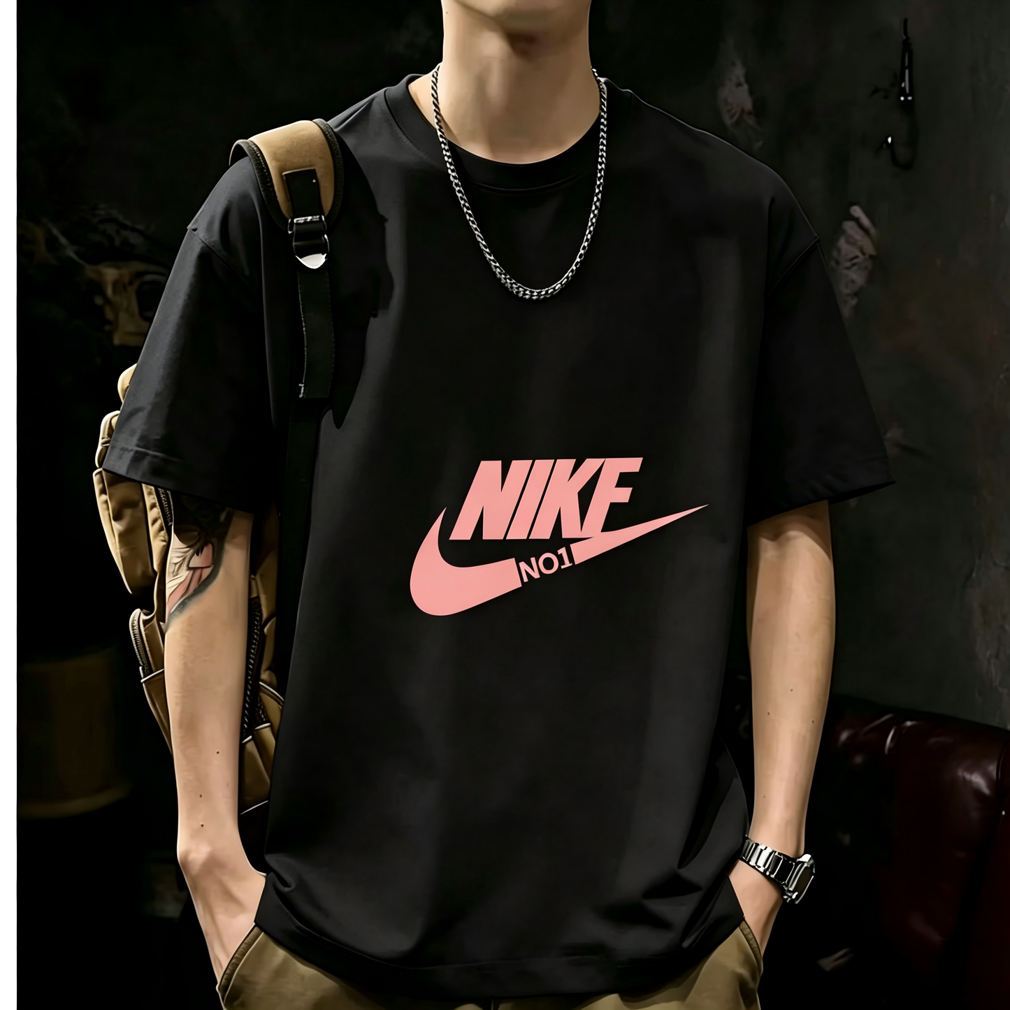 Unisex Casual Short Sleeve | 200GSM Heavyweight Cotton Printed Crew Neck Tee 079