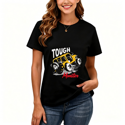 Women's Loose Fit Printed T-shirt | 200GSM Soft Breathable Cotton, Trendy Pattern for Daily & Outdoor Use 132