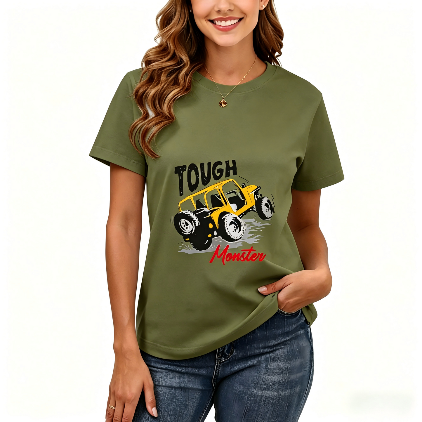 Women's Loose Fit Printed T-shirt | 200GSM Soft Breathable Cotton, Trendy Pattern for Daily & Outdoor Use 132