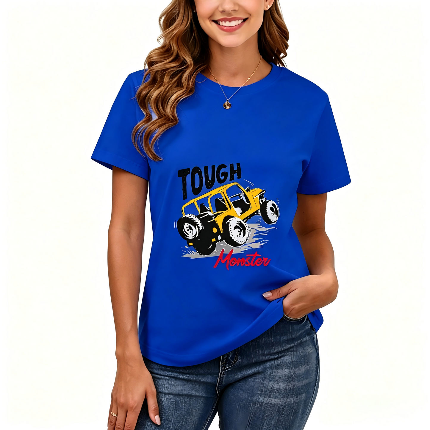 Women's Loose Fit Printed T-shirt | 200GSM Soft Breathable Cotton, Trendy Pattern for Daily & Outdoor Use 132