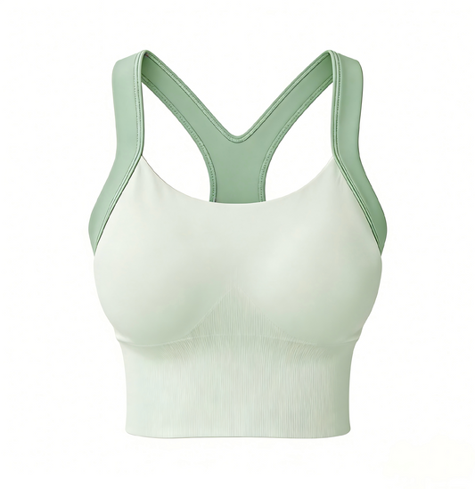 Women's One-Piece Beauty Back Yoga Sports Bra, High-Impact Shockproof with Fixed Chest Pad, Waist-Slimming & Bust-Enhancing Fitness Tank Top