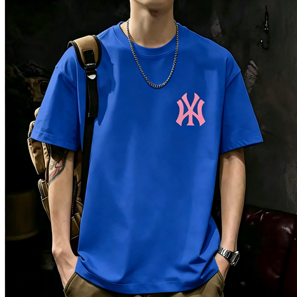 Unisex Casual Short Sleeve | 200GSM Heavyweight Cotton Printed Crew Neck Tee 073