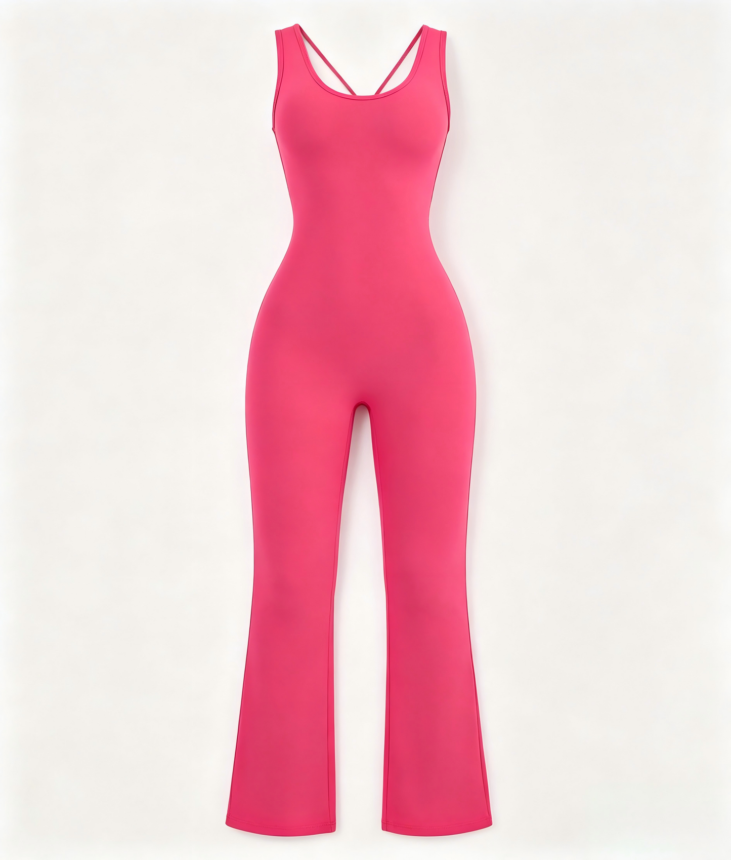 Women’s Fashion Slim Fit Yoga Bodysuit, Cutout Back, Tummy Control Workout Jumpsuit