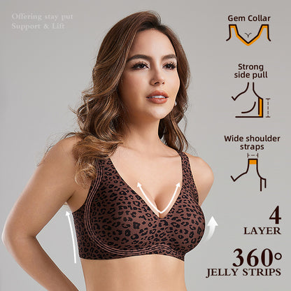 Wireless Deep V Bra for Women | Seamless Push Up T-Shirt Bra