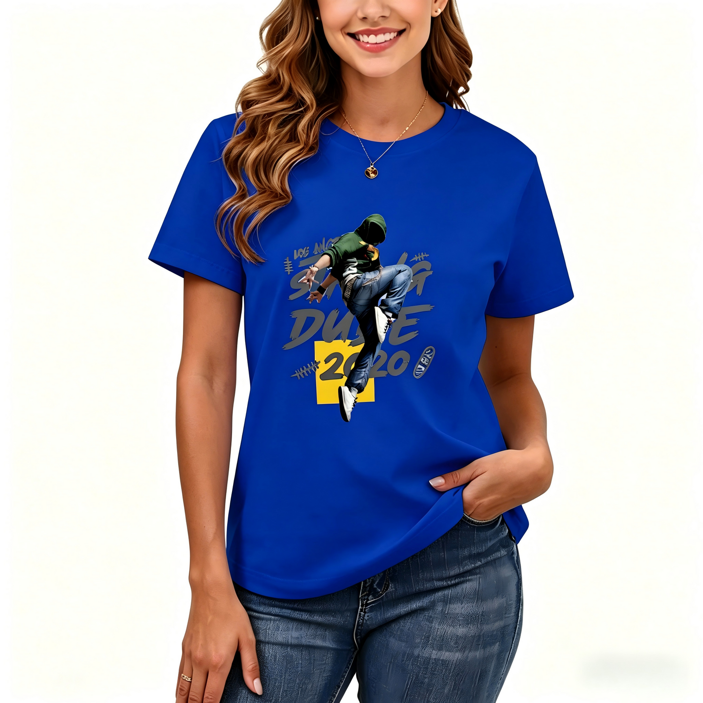 Women's Loose Fit Printed T-shirt | 200GSM Soft Breathable Cotton, Trendy Pattern for Daily & Outdoor Use 133