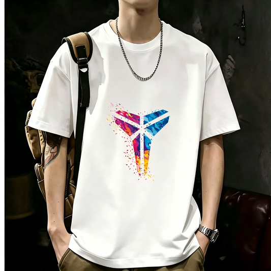 Unisex Casual Short Sleeve | 200GSM Heavyweight Cotton Printed Crew Neck Tee 082