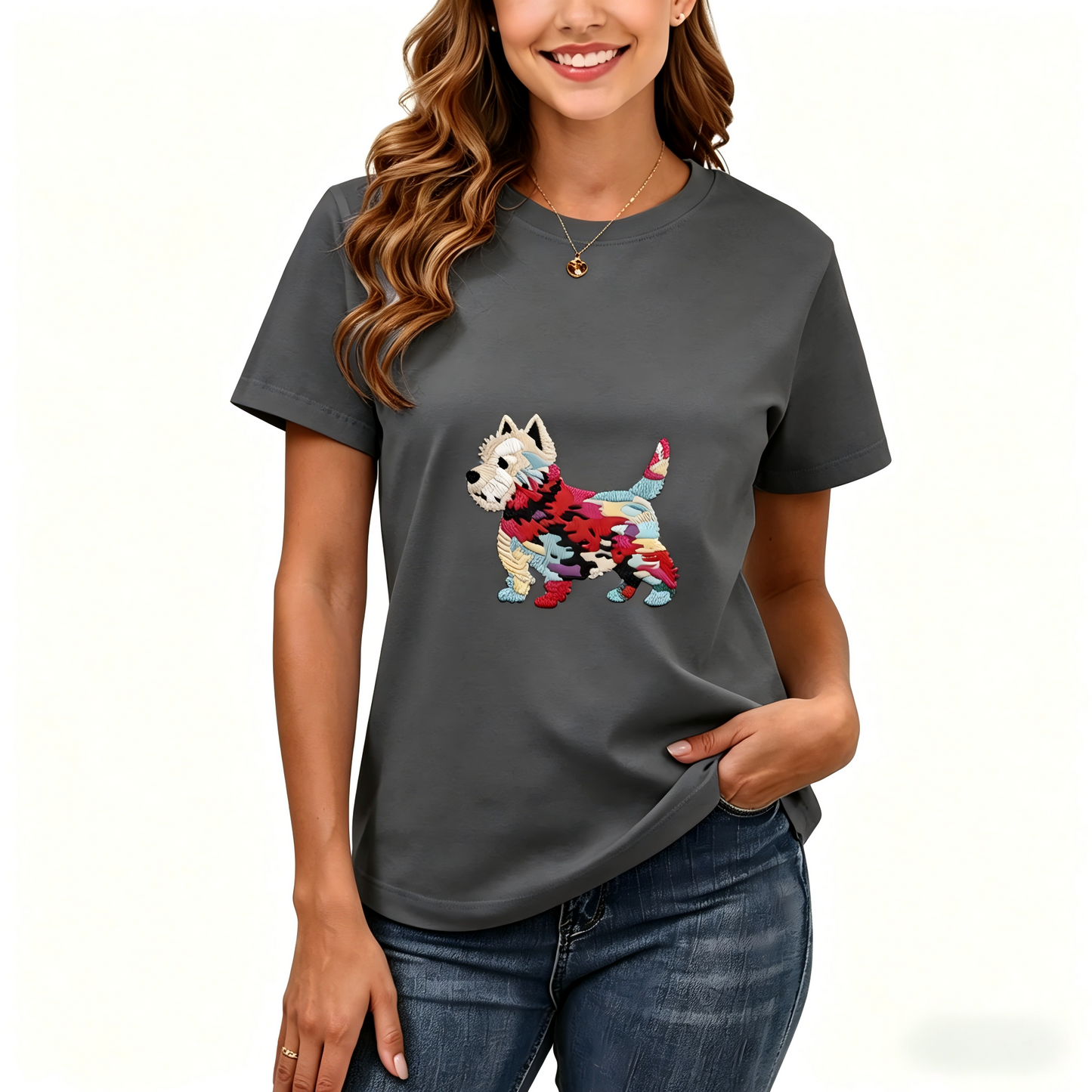 Women's Loose Fit Printed T-shirt | 200GSM Soft Breathable Cotton, Trendy Pattern for Daily & Outdoor Use 134