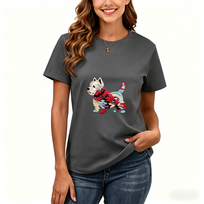 Women's Loose Fit Printed T-shirt | 200GSM Soft Breathable Cotton, Trendy Pattern for Daily & Outdoor Use 134