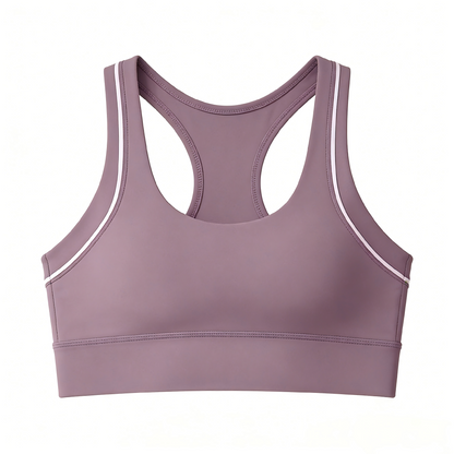 Women's Line Design Beauty Back Yoga Sports Bra, High Elastic Shockproof Yoga Workout Bra
