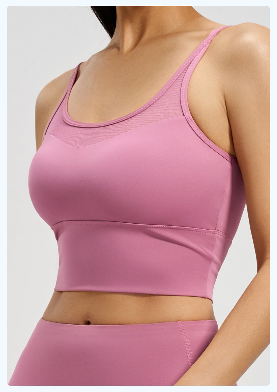 Women's Crisscross Back Sports Bra, Shockproof Push Up Fixed Shape Thin Strap Yoga Fitness Bralette