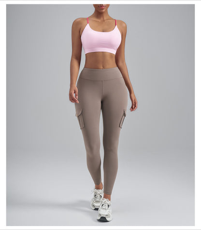 Women's Summer Color Block Sports Bra, High Impact Shockproof Push Up Beauty Back Yoga Workout Top for Running Fitness