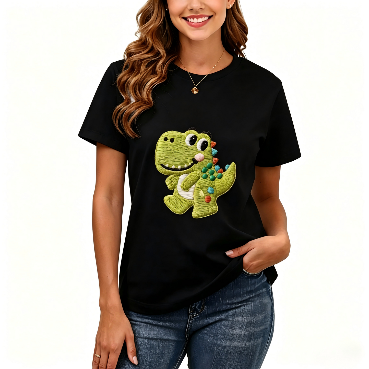 Women's Loose Fit Printed T-shirt | 200GSM Soft Breathable Cotton, Trendy Pattern for Daily & Outdoor Use 135