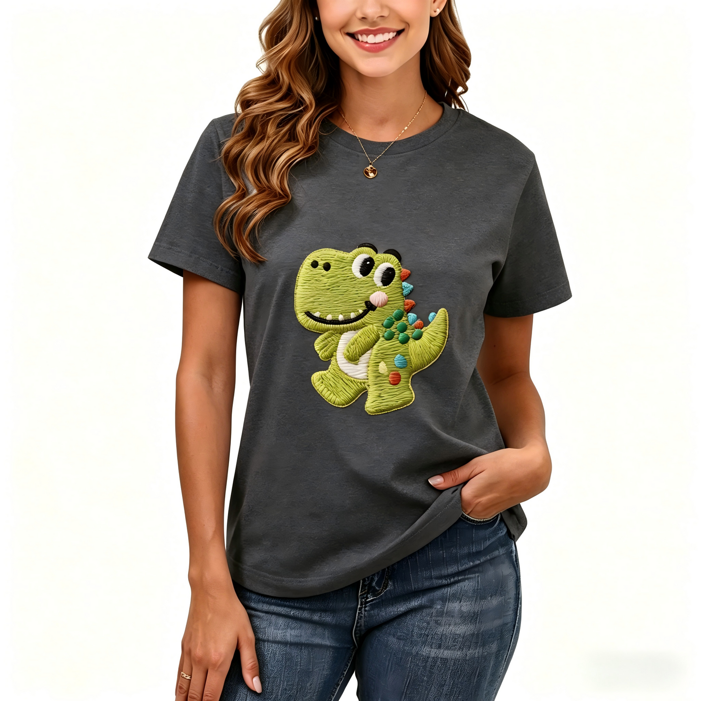 Women's Loose Fit Printed T-shirt | 200GSM Soft Breathable Cotton, Trendy Pattern for Daily & Outdoor Use 135