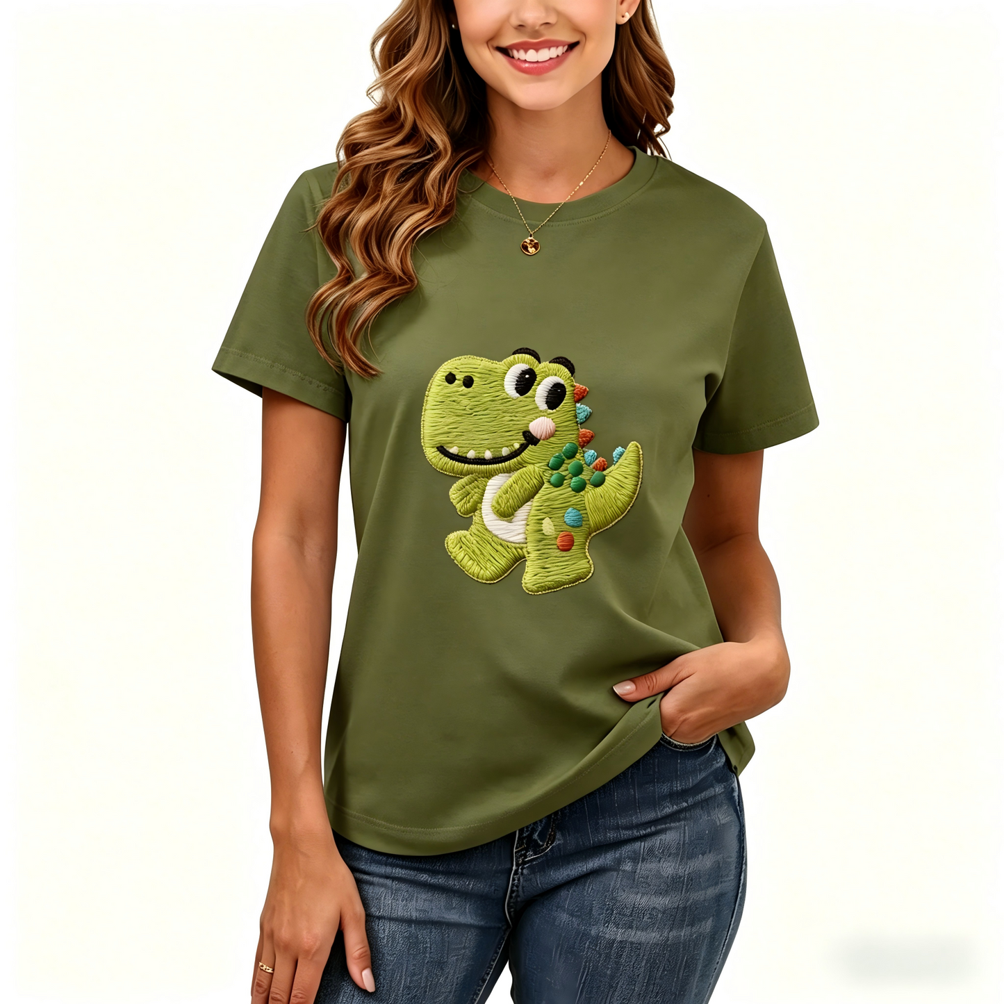 Women's Loose Fit Printed T-shirt | 200GSM Soft Breathable Cotton, Trendy Pattern for Daily & Outdoor Use 135