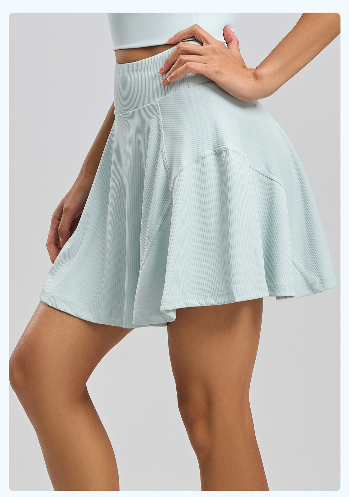 Women’s Running Sports Skort – 2-in-1 High Waist Yoga Tennis Skort, Anti-Exposure