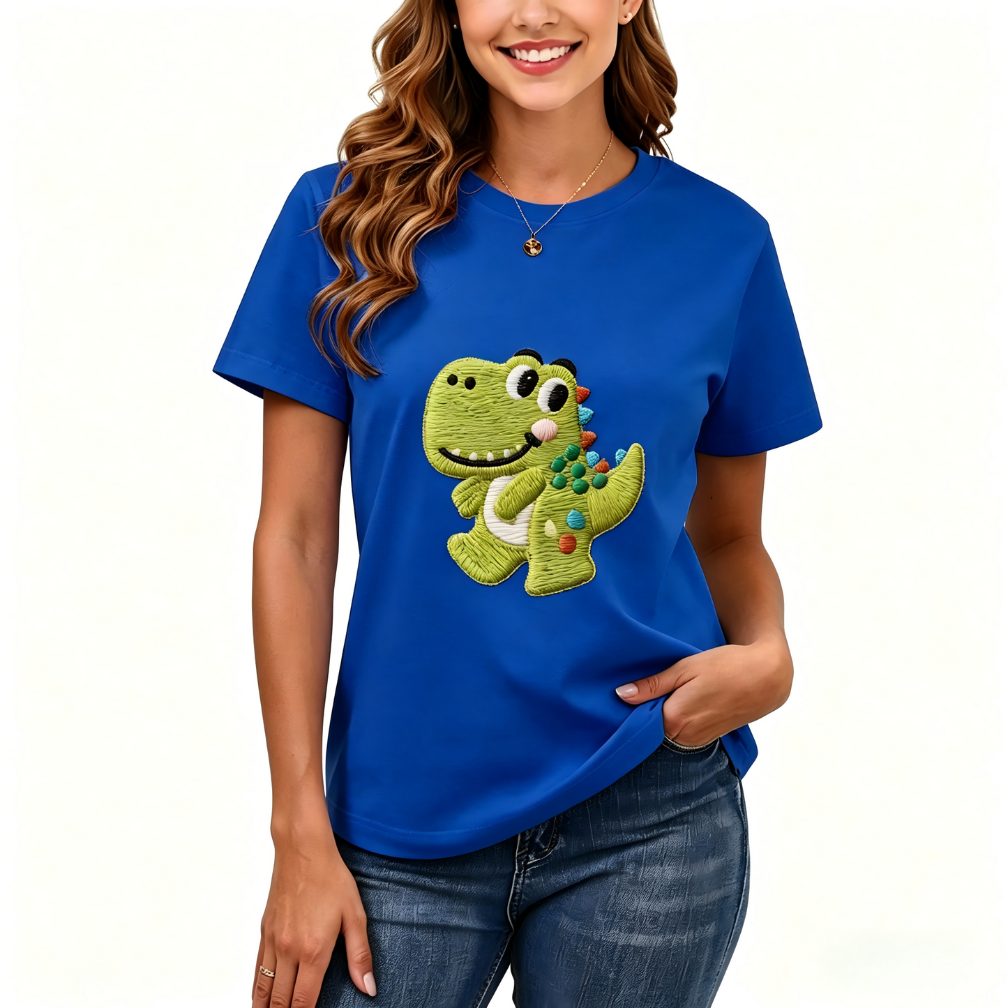 Women's Loose Fit Printed T-shirt | 200GSM Soft Breathable Cotton, Trendy Pattern for Daily & Outdoor Use 135