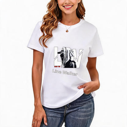 Women's Loose Fit Printed T-shirt | 200GSM Soft Breathable Cotton, Trendy Pattern for Daily & Outdoor Use 122