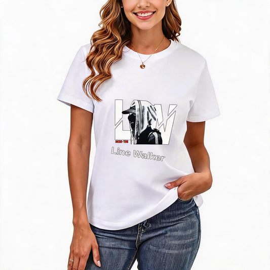 Women's Loose Fit Printed T-shirt | 200GSM Soft Breathable Cotton, Trendy Pattern for Daily & Outdoor Use 122