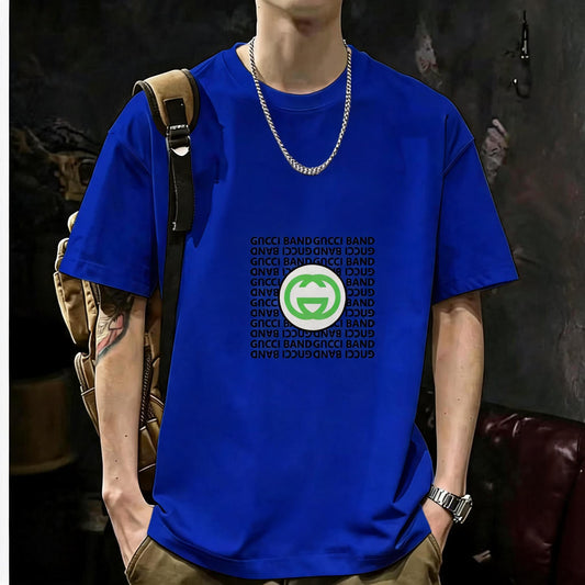 Unisex Casual Short Sleeve | 200GSM Heavyweight Cotton Printed Crew Neck T-shirt 066
