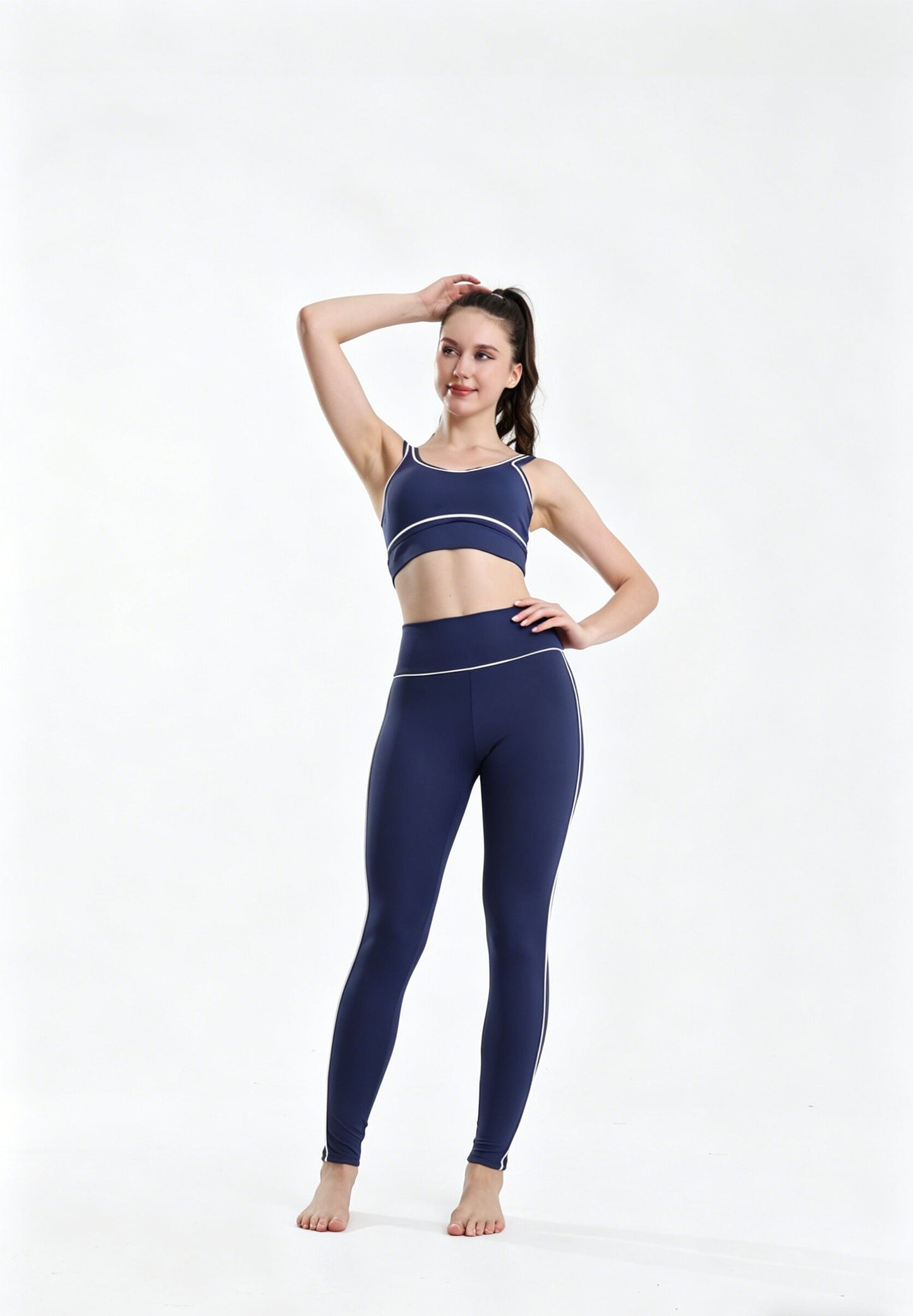 Women's 2 Piece Yoga Set – Sexy Back Sports Bra, High Waist Tummy Control Hip Lifting Leggings, Stretch Fitness Outfits