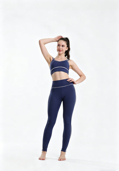 Women's 2 Piece Yoga Set – Sexy Back Sports Bra, High Waist Tummy Control Hip Lifting Leggings, Stretch Fitness Outfits