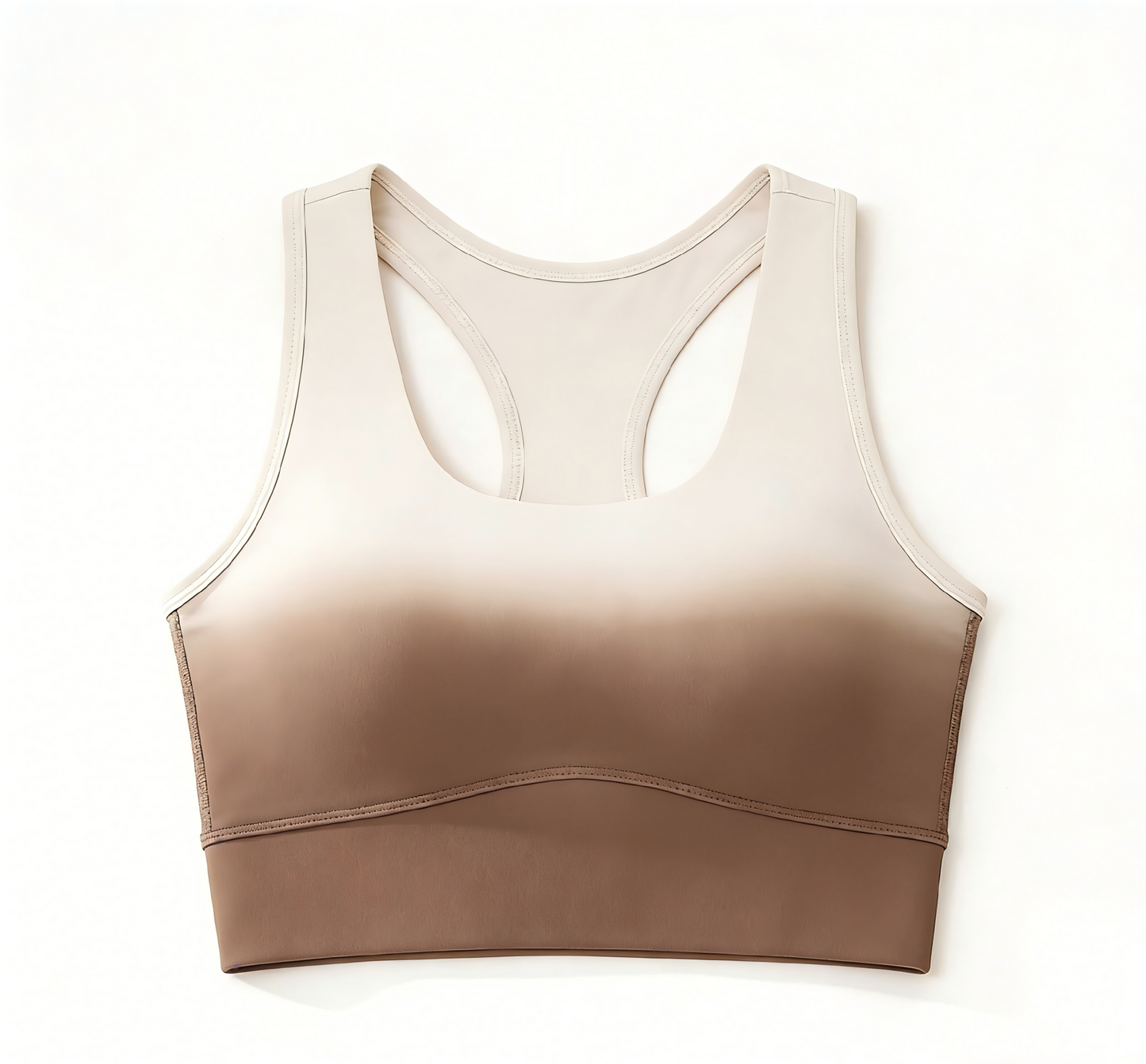 Gradient Yoga Bra High Elastic Naked Feeling Back Buckle Shockproof Sports Bra for Women