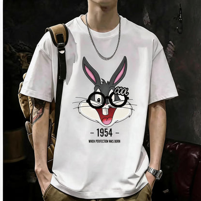 Unisex Casual Short Sleeve | 200GSM Heavyweight Cotton Printed Crew Neck Tee 050