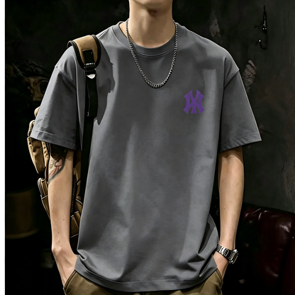 Unisex Casual Short Sleeve | 200GSM Heavyweight Cotton Printed Crew Neck Tee 071