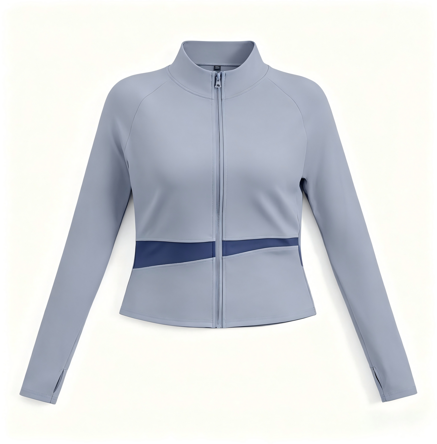 Women’s Color Block Yoga Jacket, Stretchy Fabric Sports Top for Fitness Workout Training
